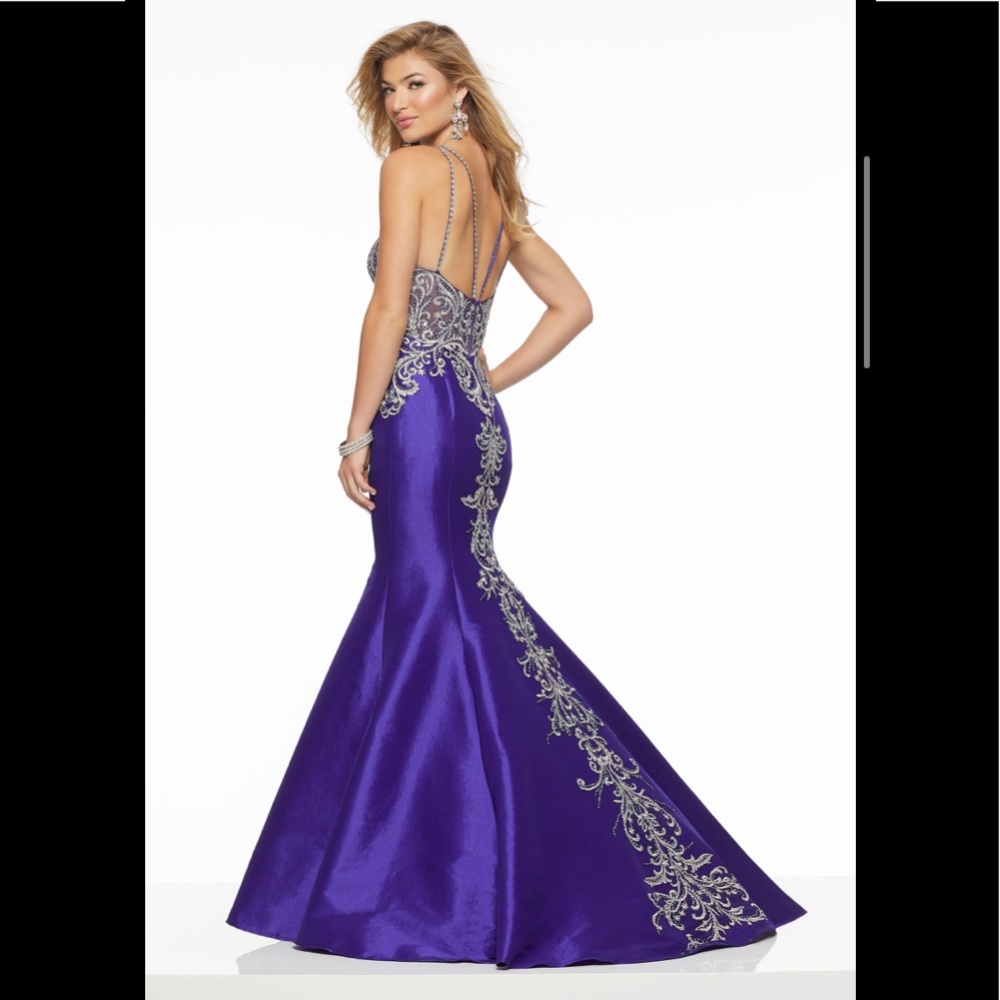 Morilee43097Beaded Back Prom Gown 43097,purple,NWT - Picture 2 of 6